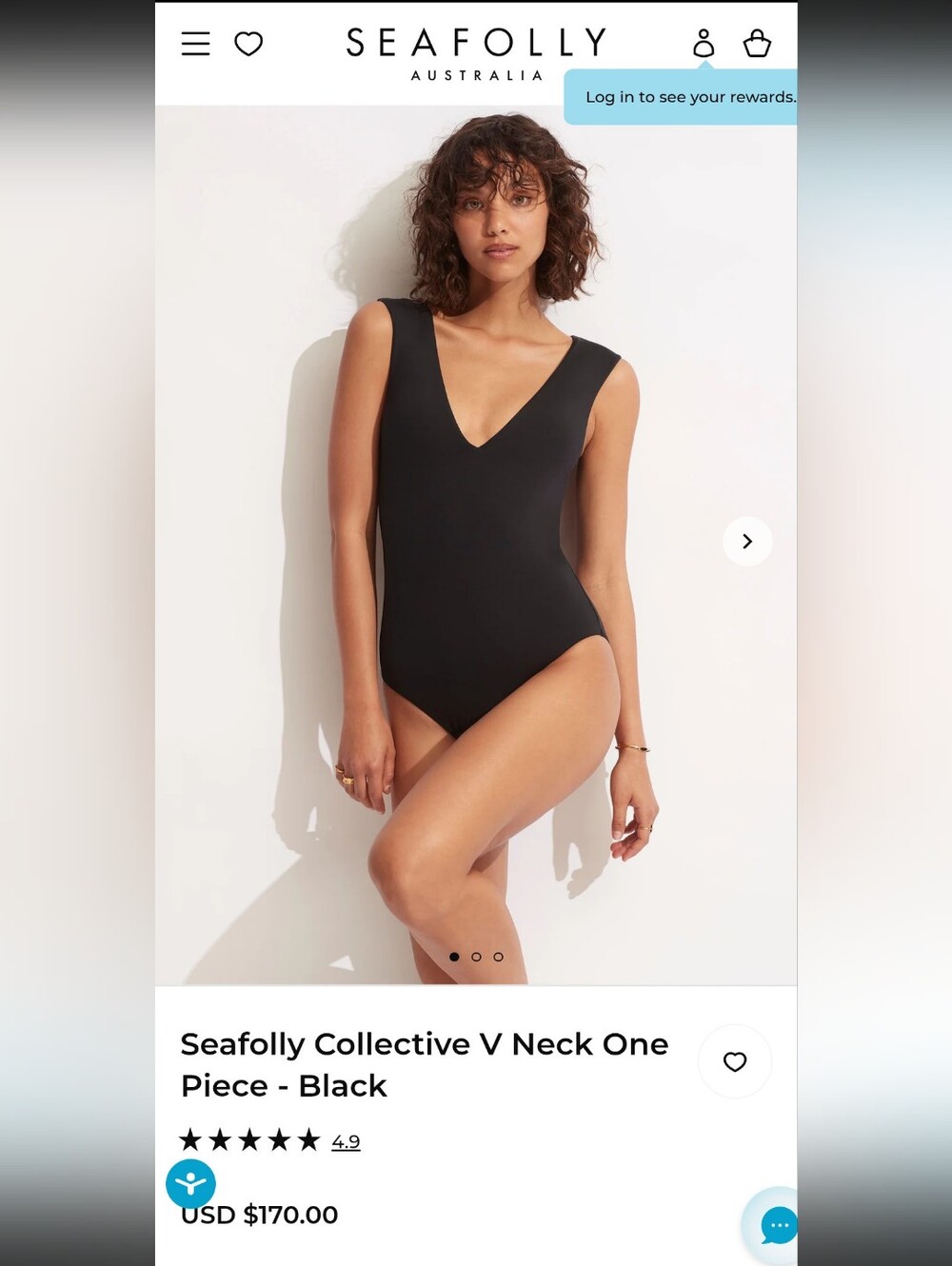Seafolly Australia One Piece Swimsuit